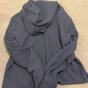 blue hollister zip up